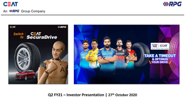 Q2 FY21 – Investor Presentation | 27Th October 2020 Disclaimer