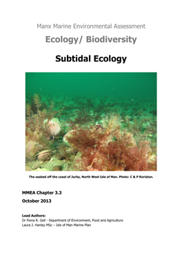 Biodiversity Subtidal Ecology