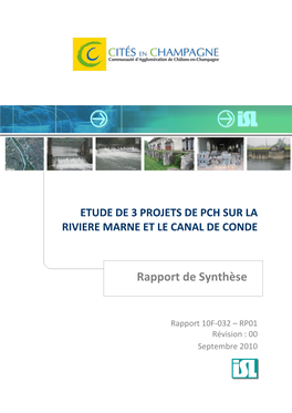 Etude De 3 Projets De Pch Sur La Riviere Marne Et Le Canal De Conde