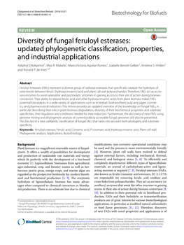 Updated Phylogenetic Classification, Properties, and Industrial Applications Adiphol Dilokpimol1, Miia R