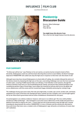 Maidentrip Discussion Guide