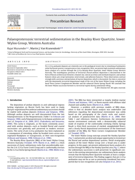 Palaeoproterozoic Terrestrial Sedimentation in the Beasley River Quartzite, Lower