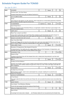 Program Guide Report