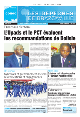 L'upads Et Le PCT Évaluent Les Recommandations De Dolisie