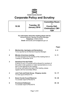 Corporate Policy and Scrutiny