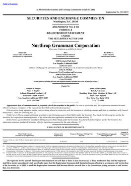 Northrop Grumman Corporation (Exact Name of Registrant As Specified in Its Charter)