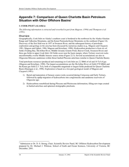 Comparison of Queen Charlotte Basin Petroleum Situation with Other Offshore Basins5