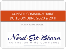 Bureau Communautaire Du 20Juillet 2020