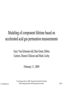 Modeling of Component Lifetime Based on Accelerated Acid Gas Permeation Measurements