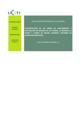 Oferta Gestión Integral De Licitación: Contratación De