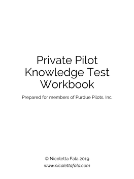 Private Pilot Knowledge Test Workbook