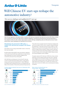 Will Chinese EV Start-Ups Reshape the Automotive Industry?