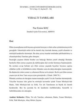 Yeralti Tanrilari