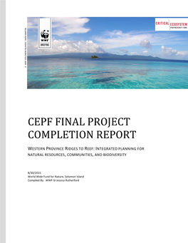 Cepf Final Project Completion Report