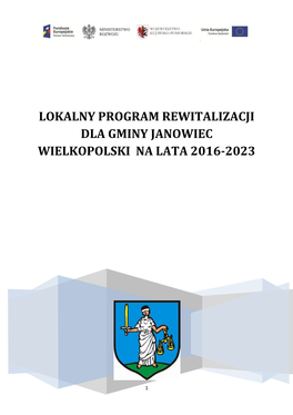 Program Rewitalizacji Dla Gminy Janowiec Wielkopolski Na Lata 2016-2023