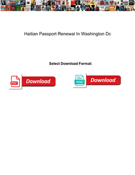 Haitian Passport Renewal in Washington Dc Cygwin