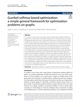 Gumbel-Softmax-Based Optimization