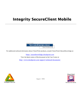 Integrity Secureclient Mobile