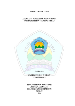 AKUNTANSI PERSEDIAAN PADA PT KIMIA FARMA (PERSERO) Tbk PLANT MEDAN