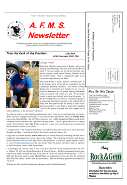 May 2021 AFMS Newsletter