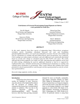 Colorfastness of Extracted Wood-Staining Fungal Pigments on Fabrics: a New Potential for Textile Dyes