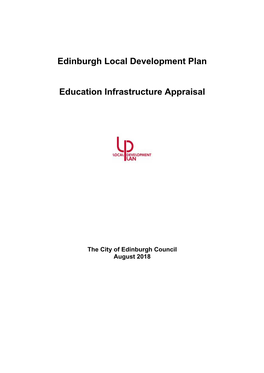 Edinburgh Local Development Plan Education Infrastructure Appraisal
