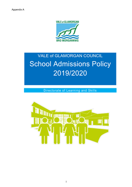 School Admissions Policy 2019/2020