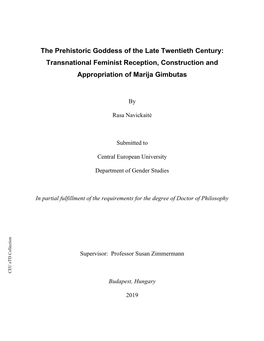 The Prehistoric Goddess of the Late Twentieth Century: Transnational Feminist Reception, Construction and Appropriation of Marija Gimbutas