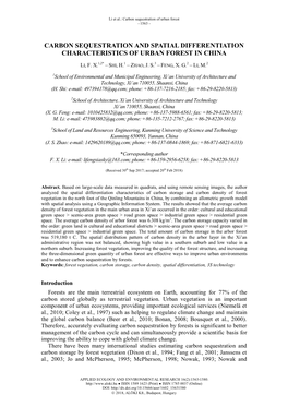 Carbon Sequestration and Spatial Differentiation Characteristics of Urban Forest in China