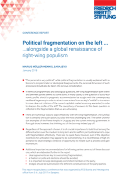Political Fragmentation on the Left