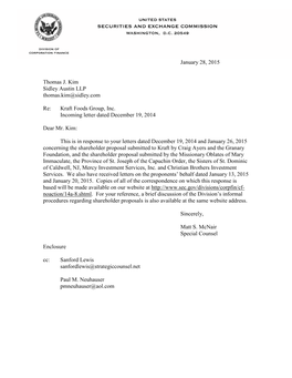 Kraft Foods Group, Inc.; Rule 14A-8 No-Action Letter