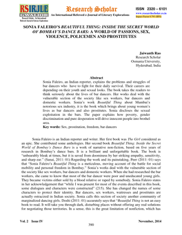 Research Scholar ISSN 2320 – 6101 an International Refereed E-Journal of Literary Explorations Impact Factor 0.793 (IIFS)