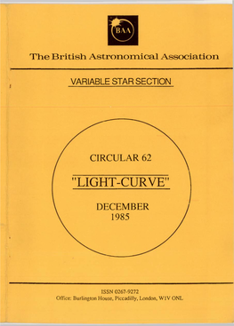 Variable Star Section Circular