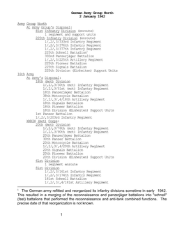 German Army Group North, 2 January 1942