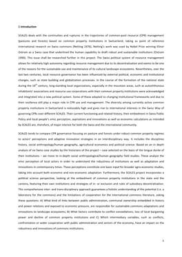 1 1 Introduction SCALES Deals with the Continuities and Ruptures In