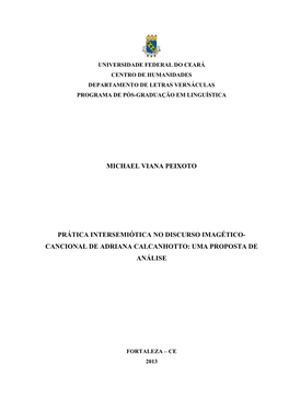 Cancional De Adriana Calcanhotto: Uma Proposta De Análise
