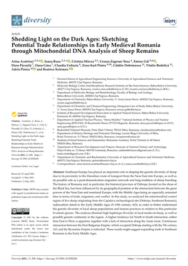 Sketching Potential Trade Relationships in Early Medieval Romania Through Mitochondrial DNA Analysis of Sheep Remains