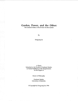 Garden, Power, and the Other: the Cultural Politics of the Dr.Sun Yat Sen Garden