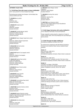 Radio 3 Listings for 24 – 30 July 2021 Page 1 Of