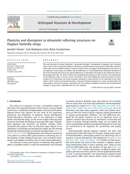 Plasticity and Divergence in Ultraviolet Reflecting Structures on Dogface