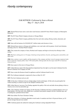 Zak Kitnick Craftsman by Sears at Kmart Press Release