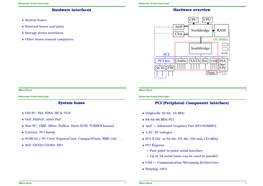 Hardware Interfaces Hardware Overview