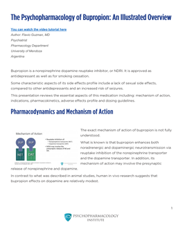 1 Bupropion Is a Norepinephrine Dopamine Reuptake Inhibitor, Or