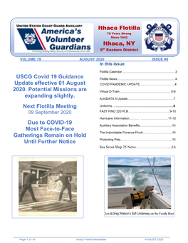 USCG Covid 19 Guidance Update Effective 01 August 2020. Potential