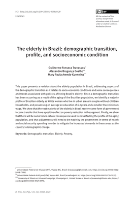 Demographic Transition, Profile, and Socioeconomic Condition