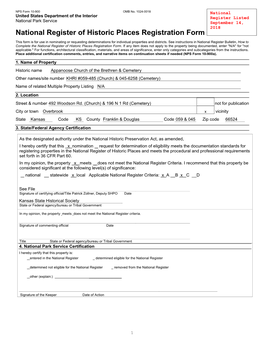 National Register of Historic Places Registration Form