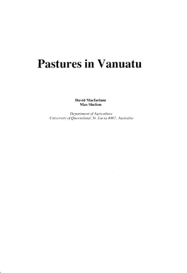 Pastures in Vanuatu
