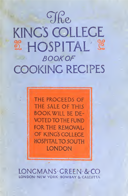 The King's College Hospital Book of Cooking Recipes