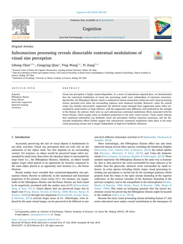 Subconscious Processing Reveals Dissociable Contextual Modulations of Visual Size Perception