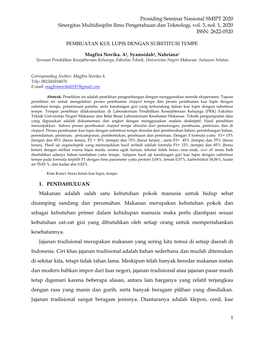 Prosiding Seminar Nasional SMIPT 2020 Sinergitas Multidisiplin Ilmu Pengetahuan Dan Teknologi, Vol. 3, Nol. 1, 2020 ISSN: 2622-0520